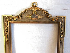 ANTIQUE FITS 10 X 14" ARTS CRAFT PICTURE FRAME WOOD ORNATE GOLD GILT ART NOUVEAU
