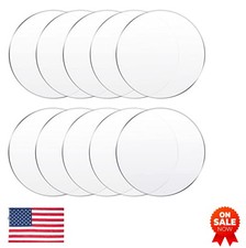 10 Inch Acrylic Circles Round Clear Disc Blanks 10 Pack Transparent Sheets for