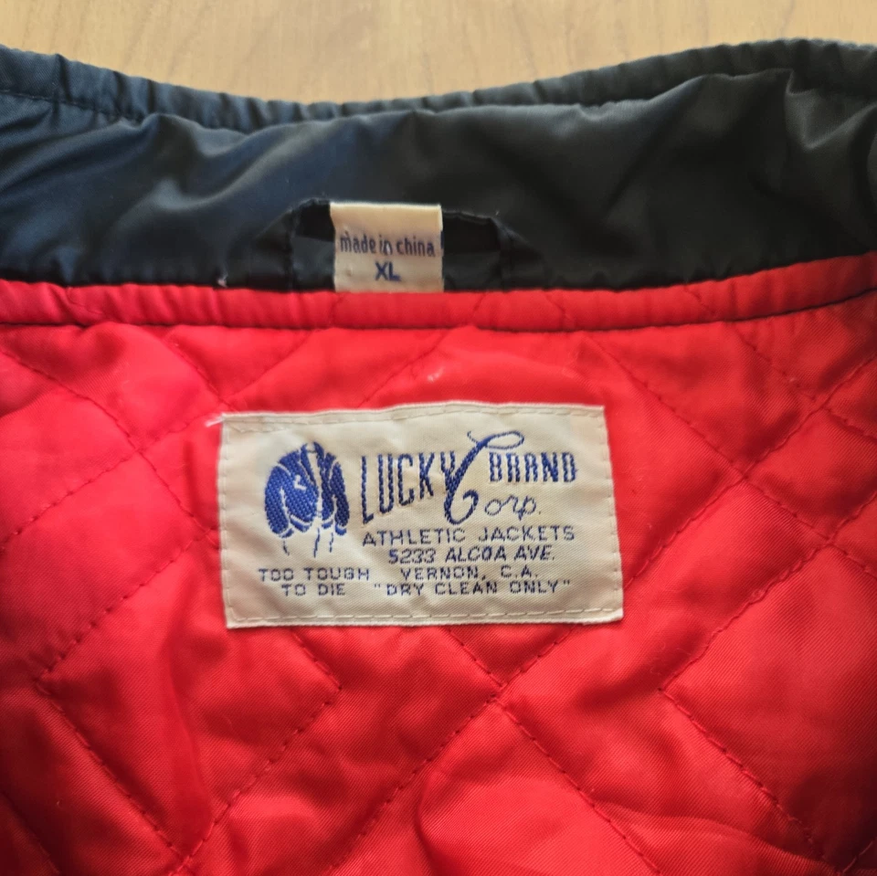 Lucky Brand Kingside Carpet Cleaning Jacket Men's XL Vintage Patchwork Style - Image 3 of 4