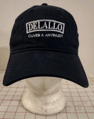 Delallo Olives & Antipasti Employee Cap Hat Blue Mens Adjustable Embroidered