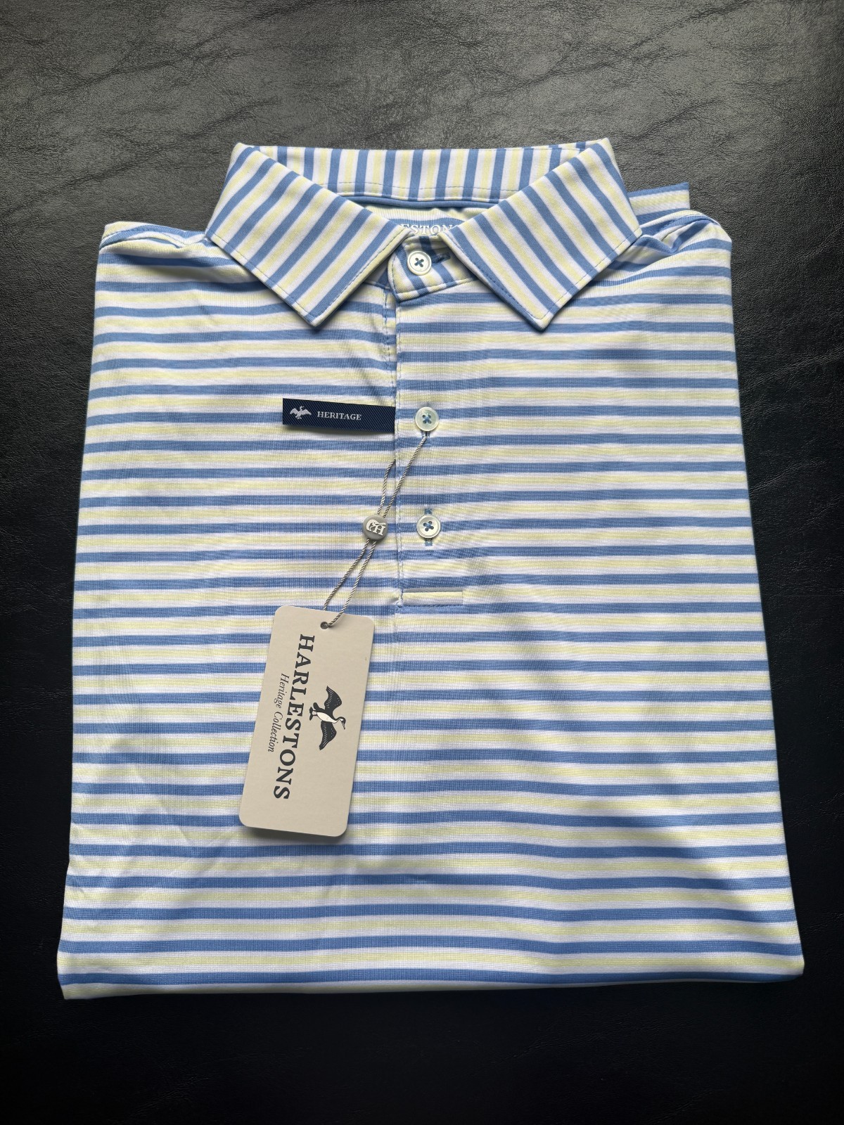 Nwt Men's Harlestons Elliott Polo, Color: Canary, Size: Medium