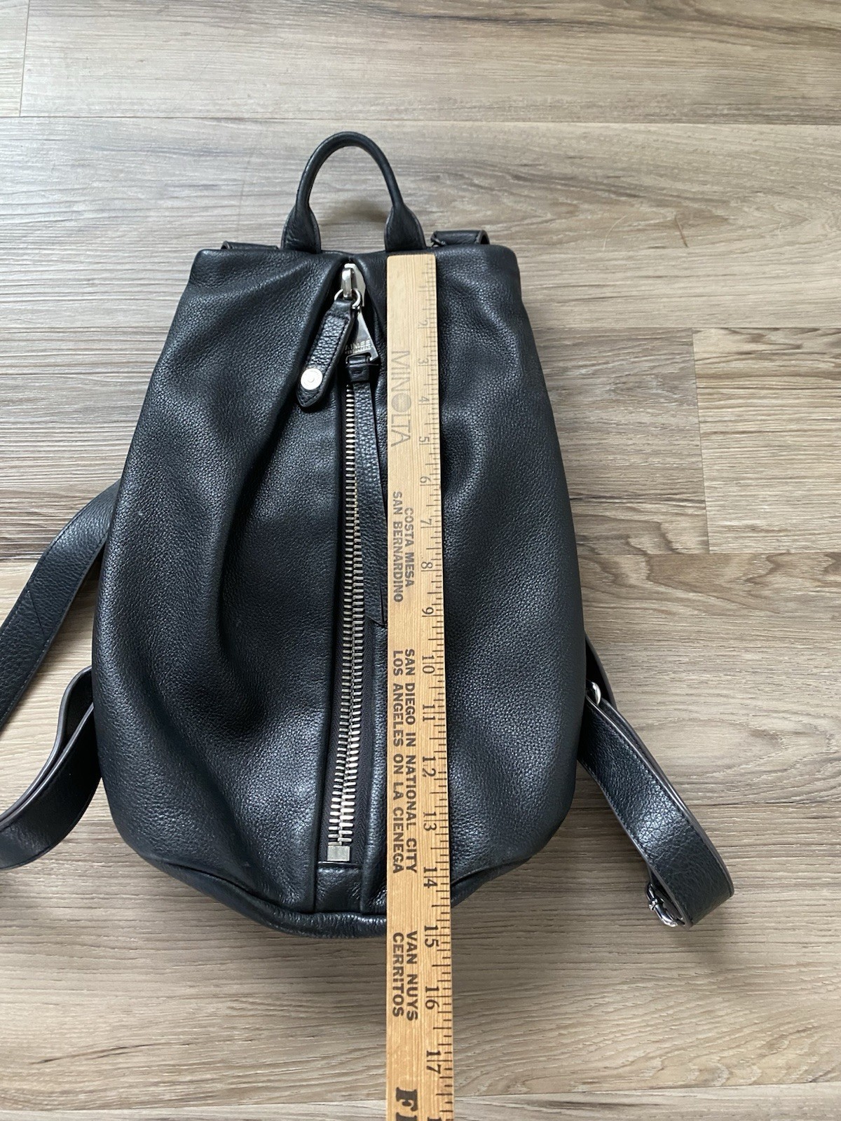 Aimee Kestenberg Backpack Black Soft  Leather Sil… - image 3