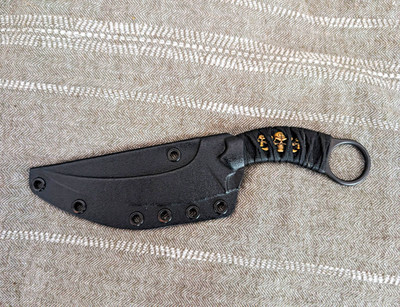 Bastinelli Mako Fixed Blade. Hand Wrapped, N690 Steel W/ Sheath .