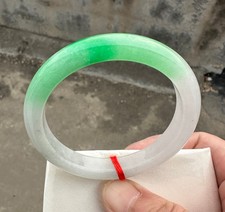 Certified Natural Grade AAA Ice Green Burmese Jade jadeite bracelet bangle 56MM