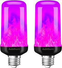 Flame Light Bulbs, 4 Modes LED Flame Effect Light Bulb, E26 Base Flickering Ligh
