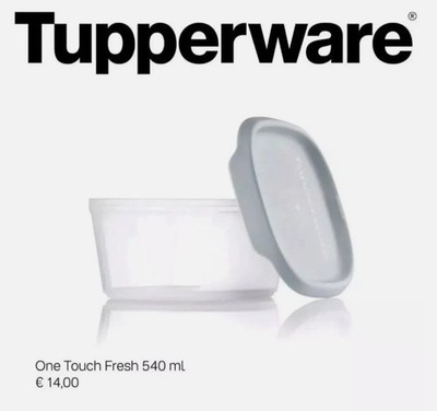TUPPERWARE One Touch Fresh 540 ml oval / grau NEU OVP