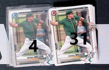 (35) CARD BOWMAN 1st LOT Mason Miller Oakland Athletics Basrball MLB WBC USA