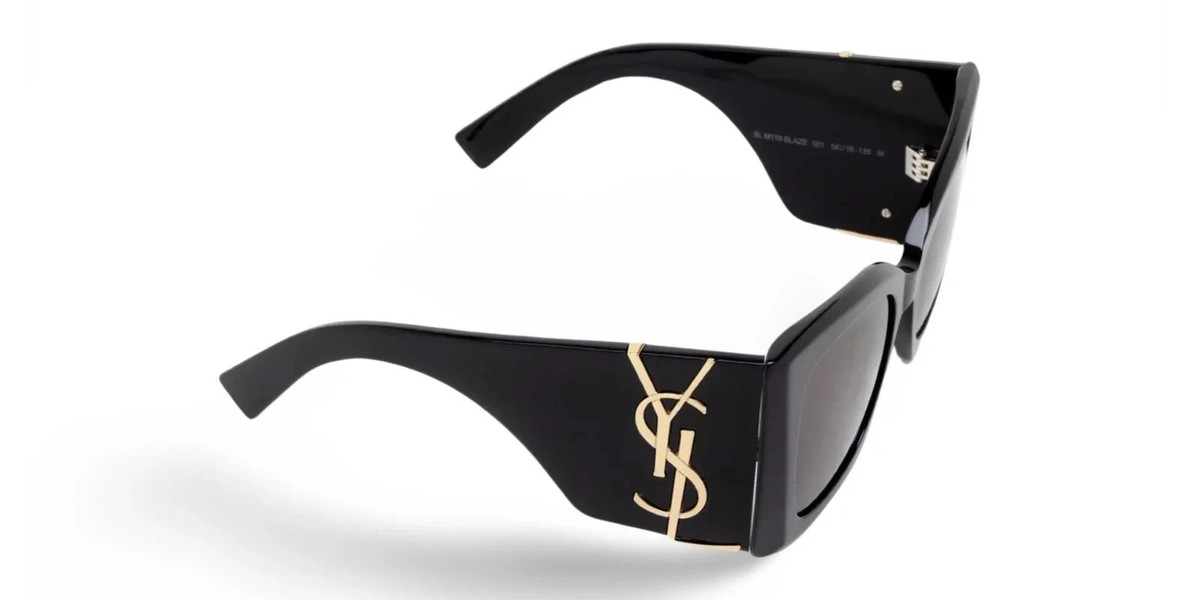 Saint Laurent SL M119 BLAZE-001 Black Cat Eye Women's Sunglasses View 4