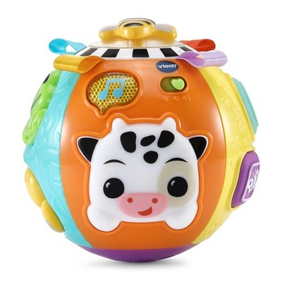 VTech Baby On-the-Moove Activity Ball with Textures, Orange Approx. 5'', 