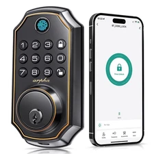Keyless Entry Door Lock D280, 5 in 1 Smart Fingerprint Door Lock, Keypad Dead...