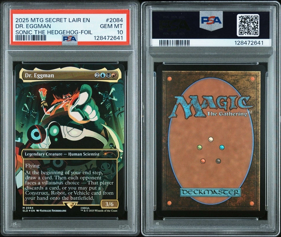 PSA 10 DR. EGGMAN FOIL #2084 2025 MTG SONIC THE HEDGEHOG SECRET LAIR DROP EN - Image 3 of 3