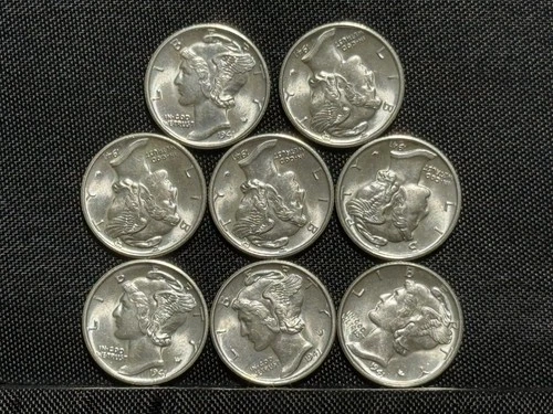 1941-S Mercury Dime BU  (Lot of 8)