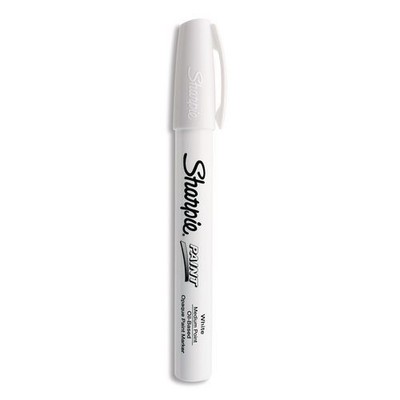 Sharpie Permanent Paint Marker, Medium Bullet Tip, White, 5/Pack