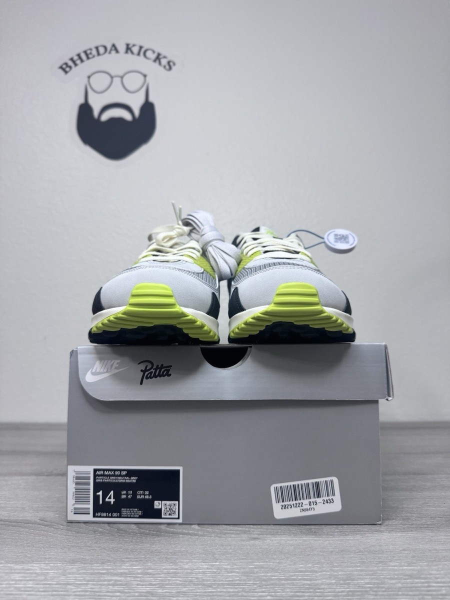 Size 14 - Nike Patta x Air Max 90 “Cyber” HF8814-001 Men's Brand