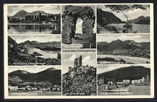 Postcard Königswinter/Siebengebirge, Drachenfels, Rolandseck, Rolandsbogen