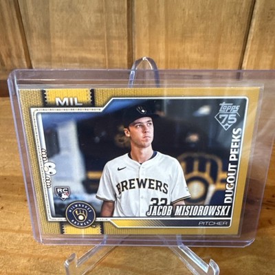 Topps 75 Dugout Peeks Jacob Misiorowski Rookie Serial #33/50 Brewers 2026