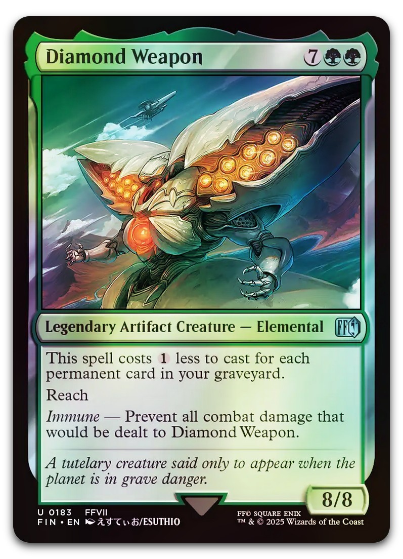 Diamond Weapon #183 (Foil) (NM) Final Fantasy FIN Magic MTG | eBay