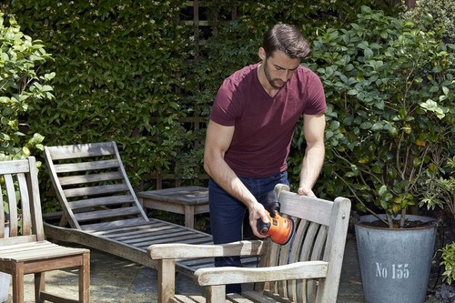 BLACK+DECKER Levigatrice roto orbitale 230W.Sacchetto raccoglipolvere incluso pe - Foto 11 di 12