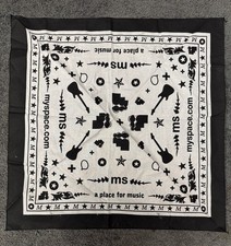 Rare Vintage MySpace Promotional Bandana Scarf Made In USA