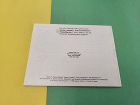 Racket Attack Tennis NES Nintendo Original Instruction Manual Book Only OEM