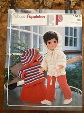 Dolls Clothes Knitting Patterns DK Jumpers Trousers Skirt 17” Poppleton 1526