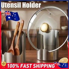 Spoon Rest Pot Lid Holder Stainless Steel Organizer Stand Caddy Kitchen Utensil