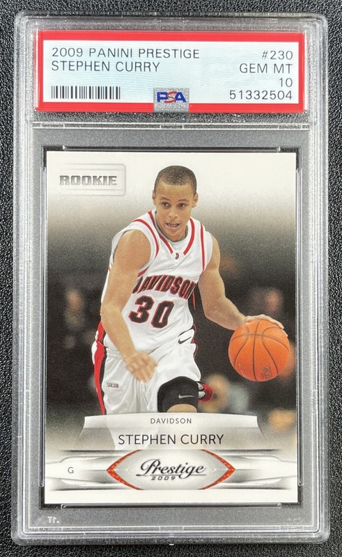 STEPHEN CURRY PSA 10 2009-10 PANINI PRESTIGE #230 ROOKIE RC 2504