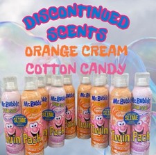 RARE Mr. Bubble Foam Soap Twin Pack - Orange Cream Cotton Candy - DISCONTINUED