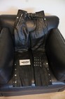NEW UNIK Premium Black Leather Motorcycle Chaps Mens 2XS Expandable Waist/Thigh