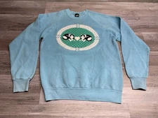 Vtg 90s Kitty Cat Crewneck Sweatshirt Medium Grandma Core Cats Hearts USA Made L