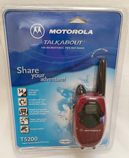 Motorola Talkabout T5200 FRS recreational two-way radio with belt clip, unopened