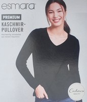 Esmara Damenpullover Kaschmir Pullover Cashmere QualitäT Schwarz - Gr. L (44/46)
