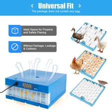 64 Eggs Incubator 80W Digital Automatic Hatcher For Hatching Chicken Quail Birds