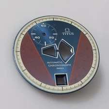 FOR PARTS 28.8 MM TITUS AUTOMATIC CHRONOGRAPH JUMP HOUR ( DIAL ONLY )