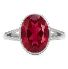 2.25 Carat Natural Ruby Gemstone 925 Silver H...