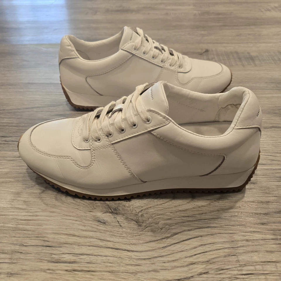 Rebecca Minkoff Zapatos Mujer 10 Blanco Cuero Activo Confort Informal Zapatilla Logo Foto 2 de 4