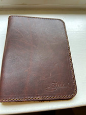 Saddleback Chestnut Brown Full Grain Leather Passport Holder.  Made in Texas 