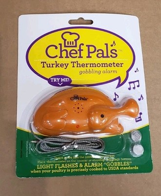 Chef Pals Turkey Thermometer Gobbling Alarm Talking Turkey Brand NEW Sealed Vtg 