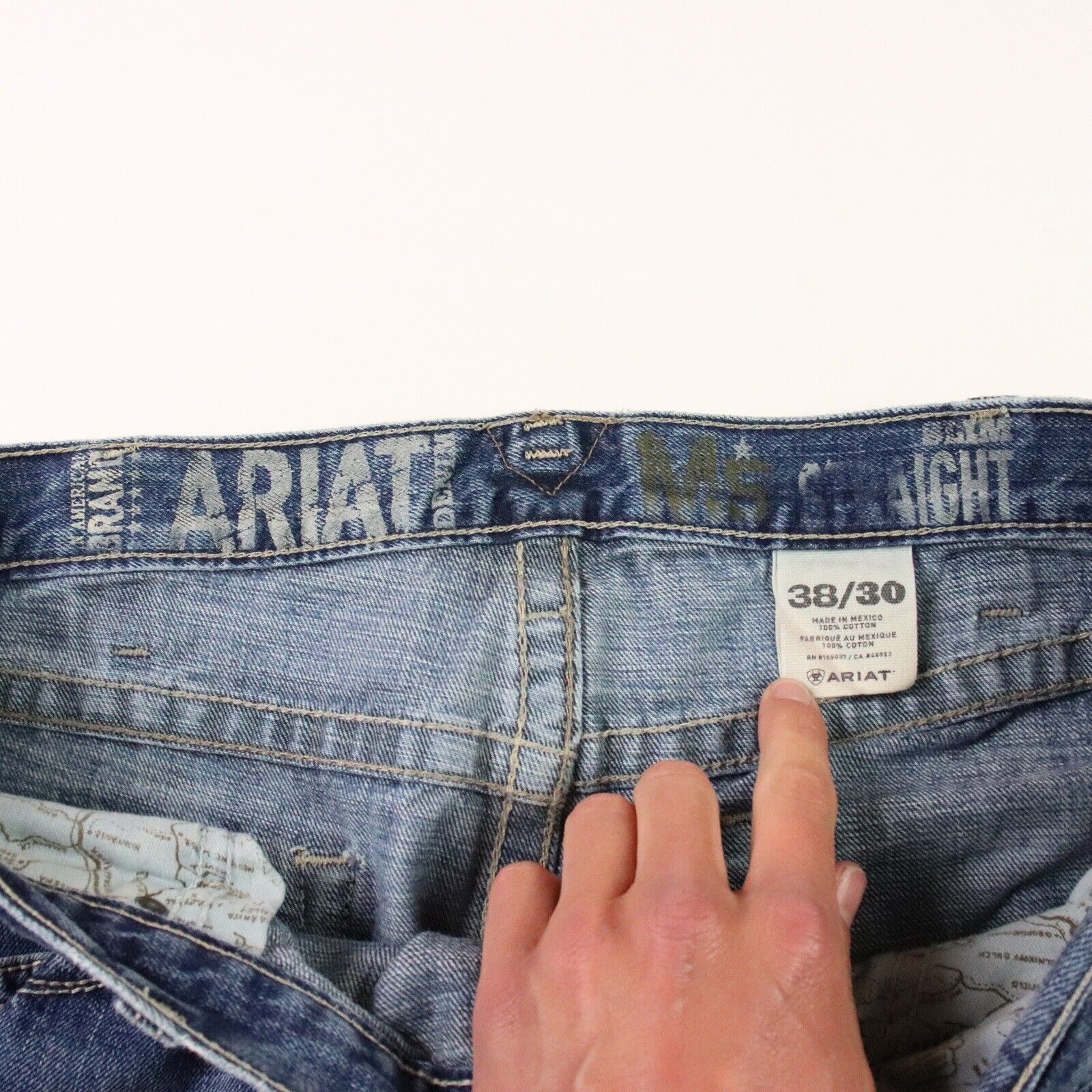 Ariat Jeans Mens 38x30 M5 Slim Straight Stretch F… - image 4