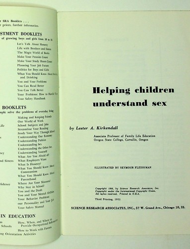 1952 Helping Children Understand Sex by Lester A Kirkendall Softcover - Bild 3 von 4