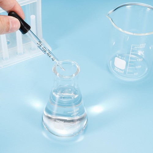 2pcs Eye Dropper 1ml Glass Straight Tip Graduated Dropper with Bulbs Clear - Picture 4 of 7