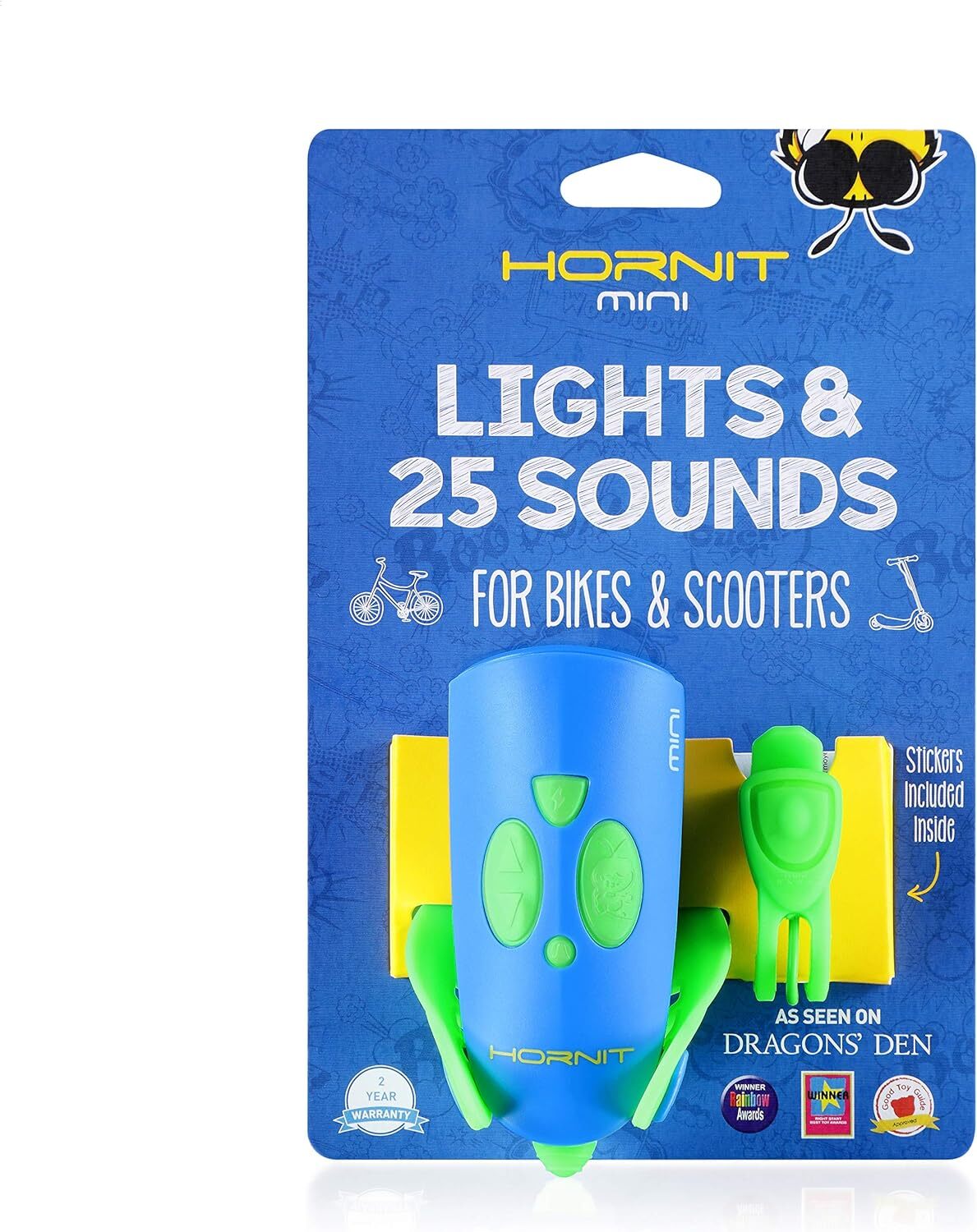 HORNIT MINI Bike Bell Зеленый синий Велосипедный звонок Велосипедный рожок Велосипедный звонок для детей