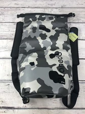 Round Barrel Collapsible Backpack Cooler Floating Waterproof 20L New Gray Camo