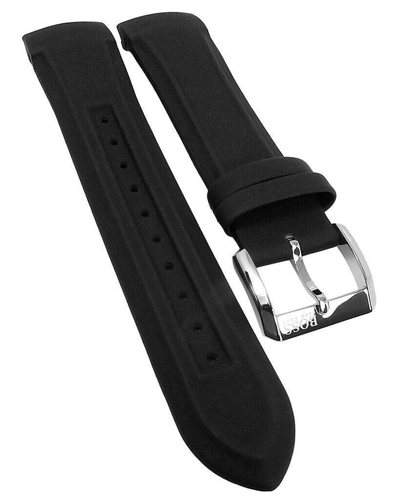 Hugo Boss Bracelet Montre 22mm Plastique Noir 1512803 1512804 1512805