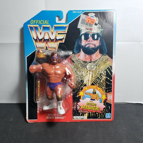 Hasbro WWF Macho King Randy Savage Sealed 1990 act...