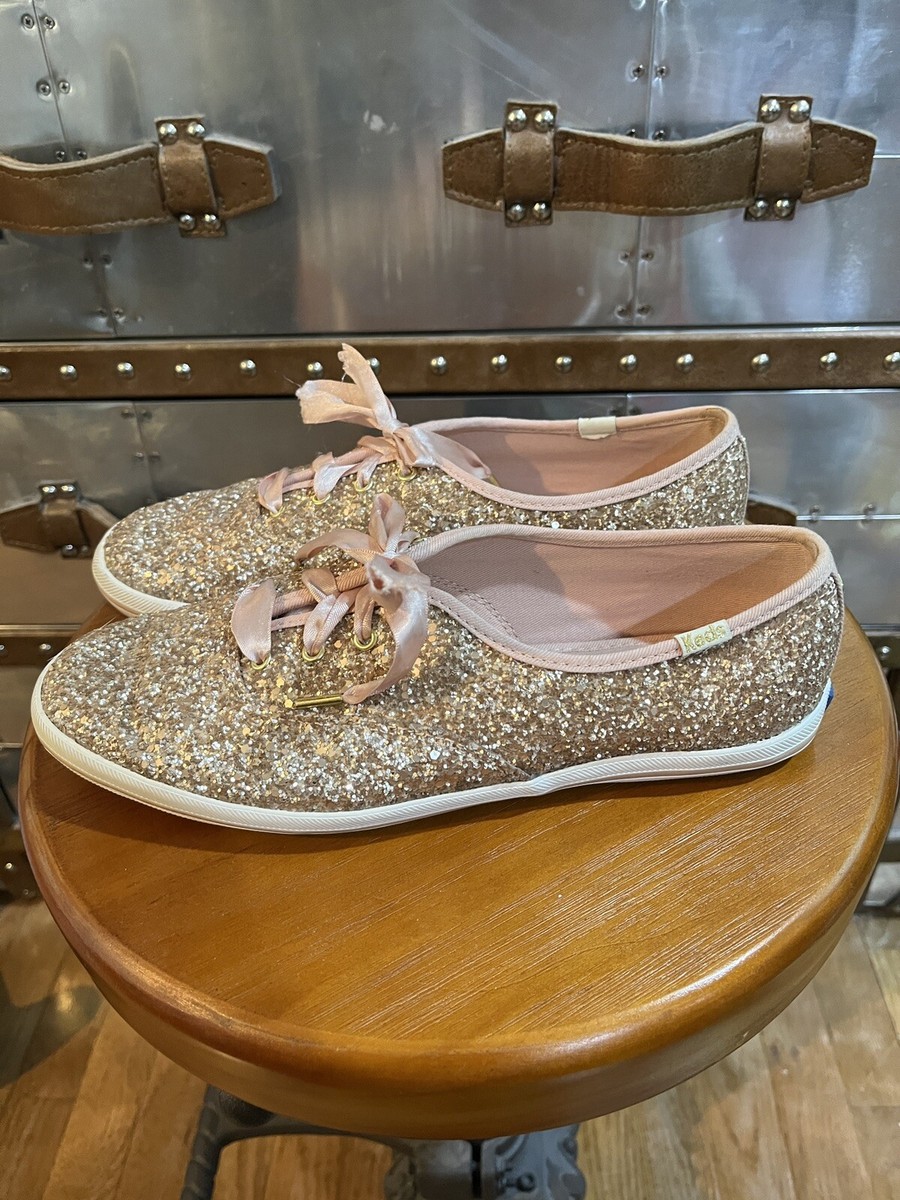 Keds x Kate Spade Champion Glitter Sneaker Rose Gold Size US Keds x Kate Spade Champion Glitter Sneaker Rose Gold Size US