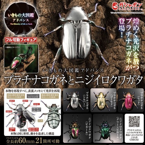 Gashapon Online Ver Phalacrognathus muelleri & chrysina chrysargyrea Figur - Bild 1 von 18