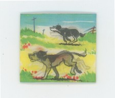 Racing Running Dogs 1960's Small VARI-VUE Lenticular Flicker 1 1/4 x 1 1/8