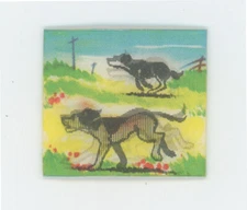 Racing Running Dogs 1960's Small VARI-VUE Lenticular Flicker 1 1/4 x 1 1/8