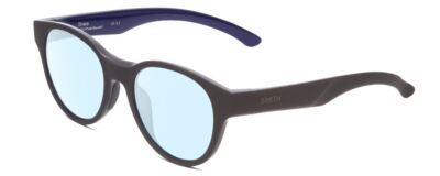 Smith Optics Snare Unisex Runde Blaulichtbrille In Matt Rauchgrau Blau 51mm